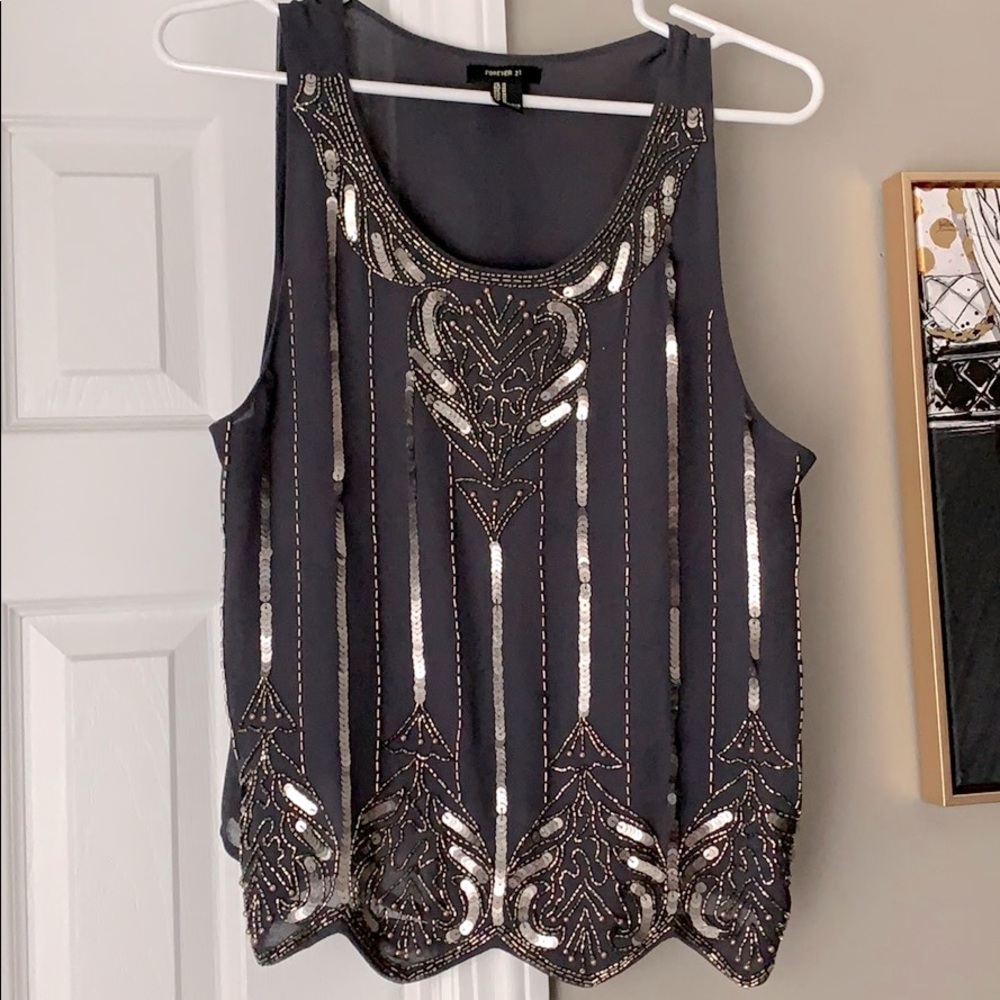 Sequin Tank Top